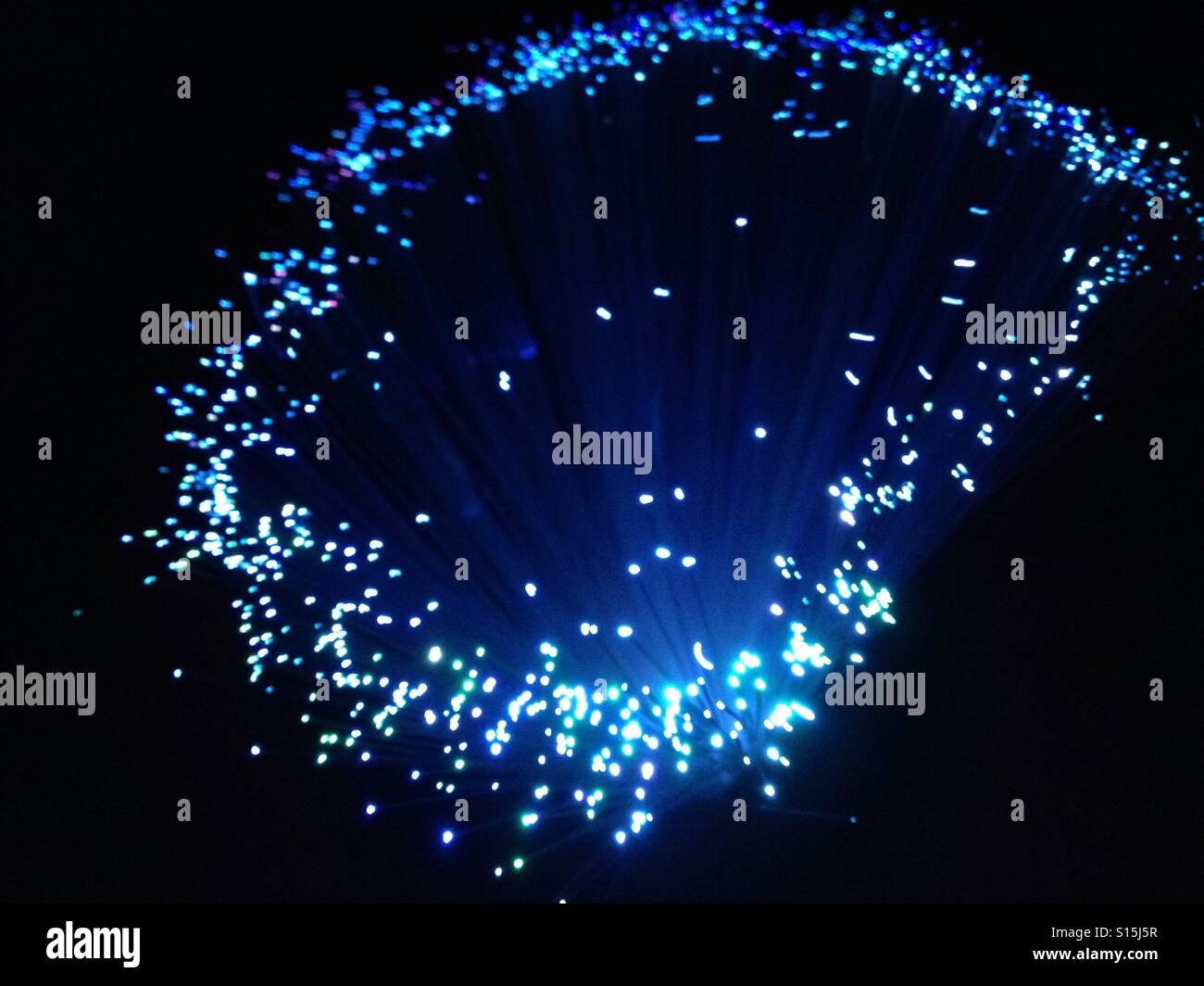 Blur of fibre optic lights - Smartphone Captured Stock Image