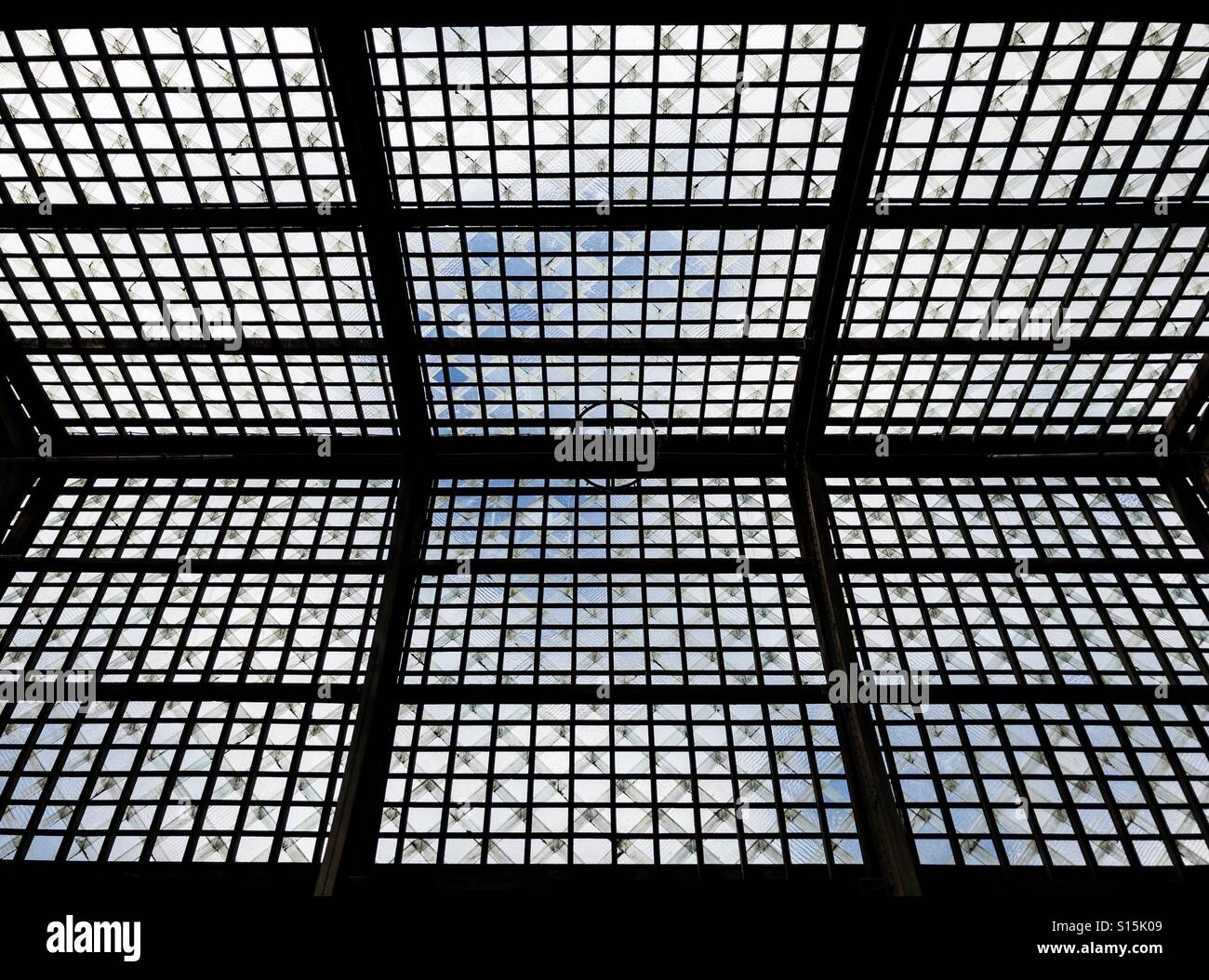 Metal and glass roof Stock Photo