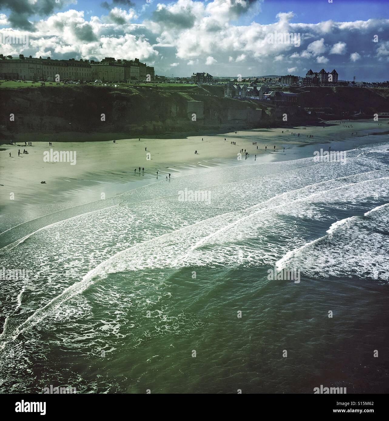 Beach at Whitby, North Yorkshire, England, UK - Smartphone Captured Stock Image