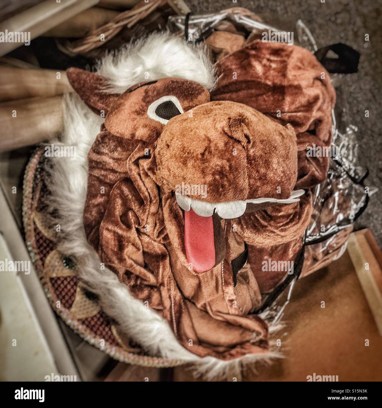 Panto horse outfit in charity shop - Smartphone Captured Stock Image