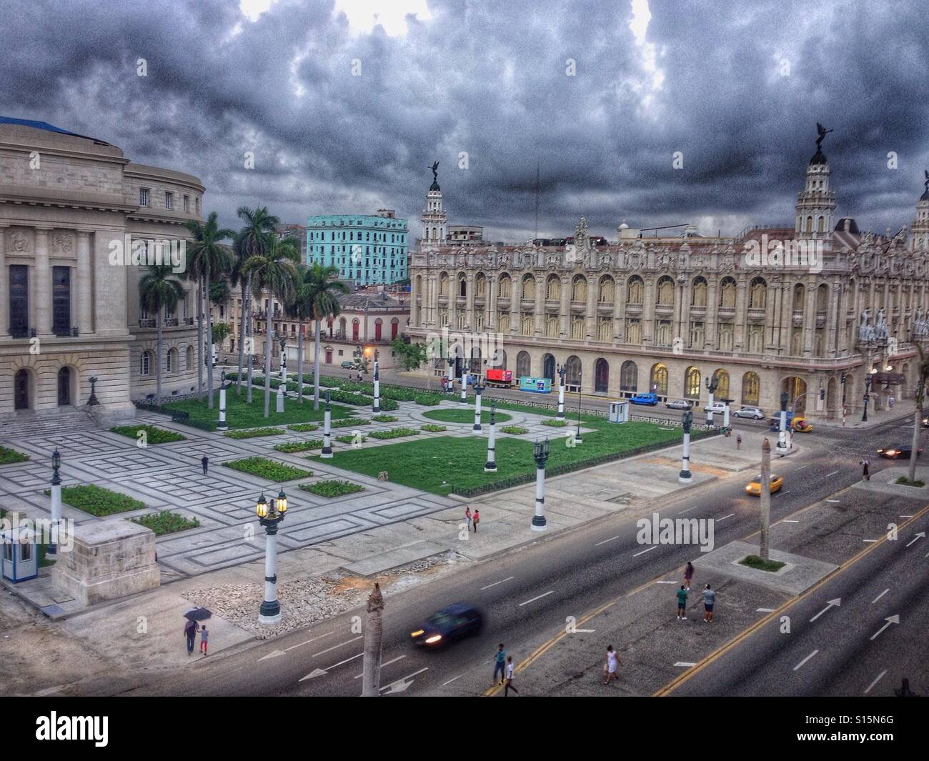 Gardens At The Capitol Building Havana Cuba The Grand Theatre Is