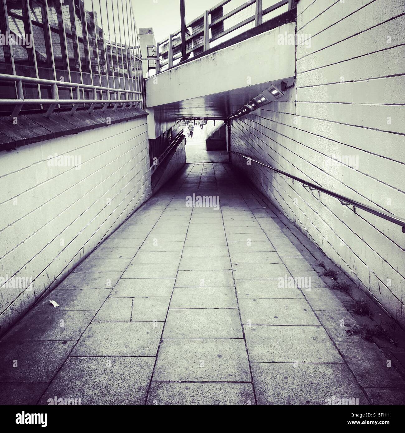 Passageway, Bradford Interchange, Bus and Train Station. Stock Photo