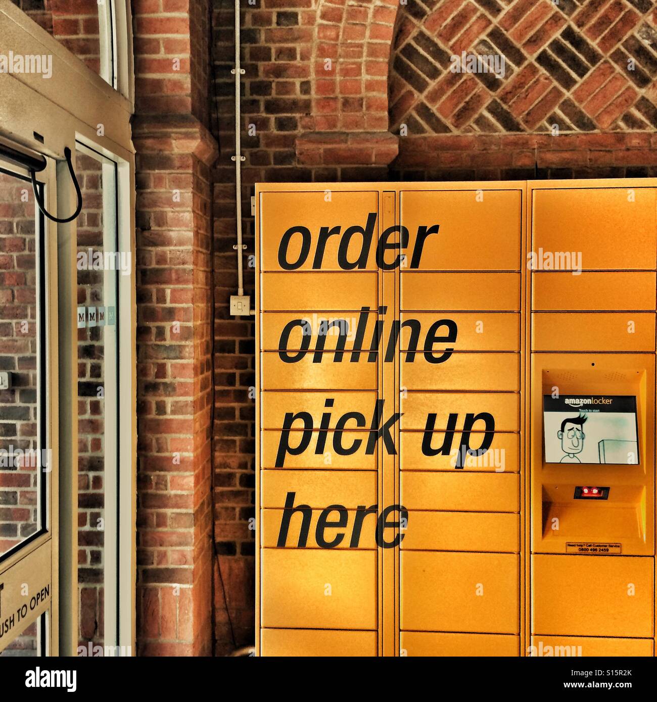 Amazon Locker - Smartphone Captured Stock Image