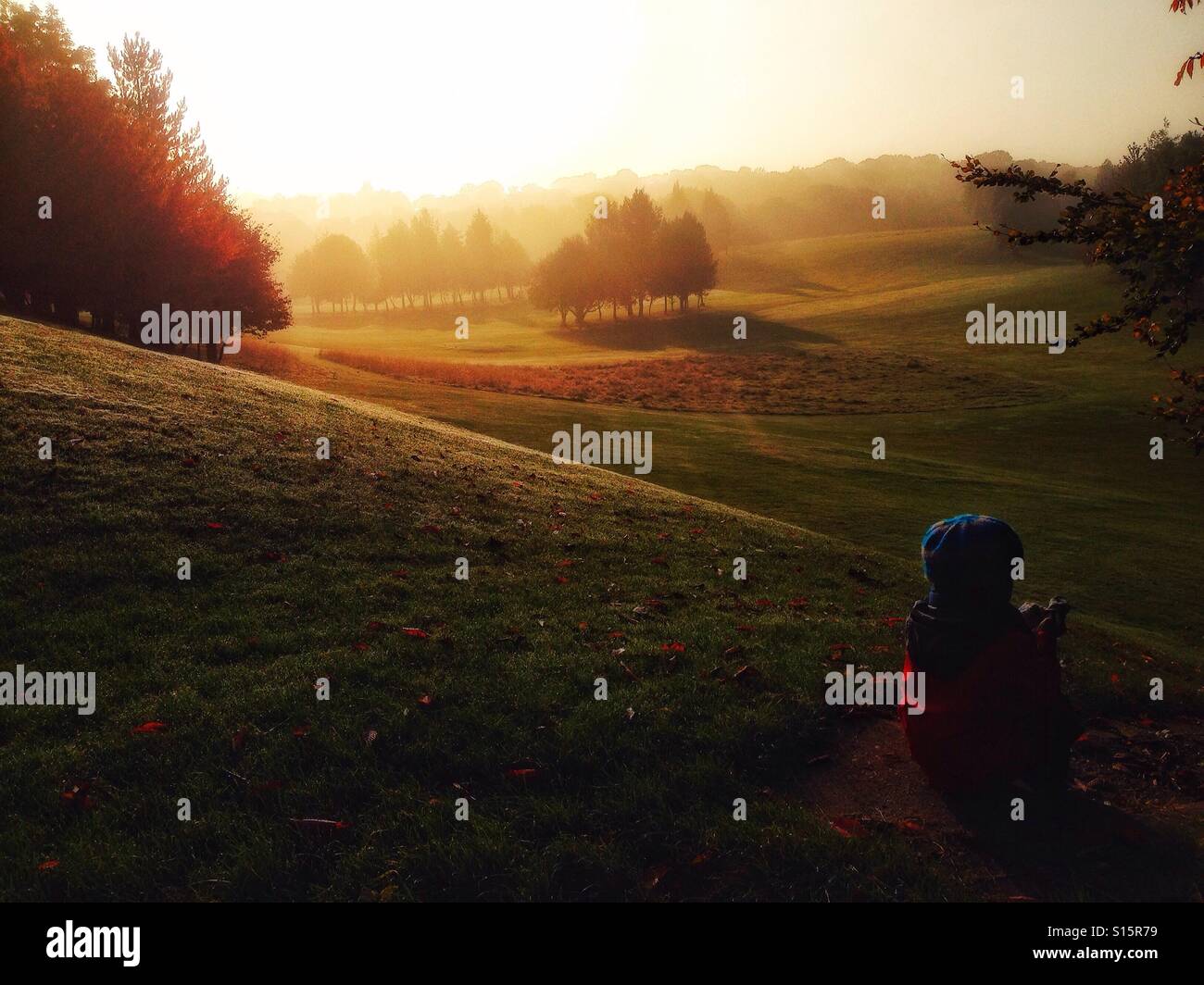 A child in the landscape. - Smartphone Captured Stock Image