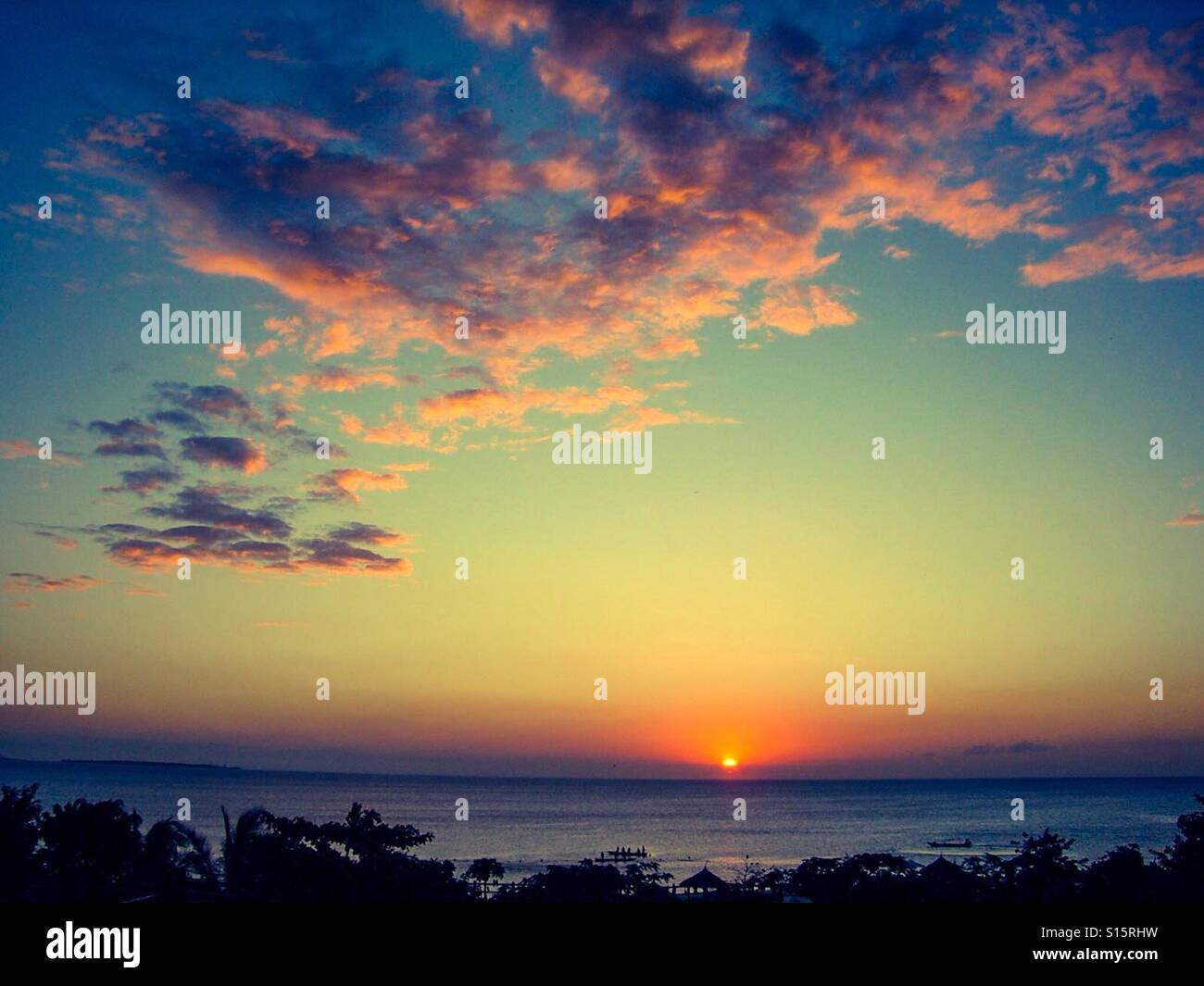 a beautiful sunset in Zanzibar - Smartphone Captured Stock Image