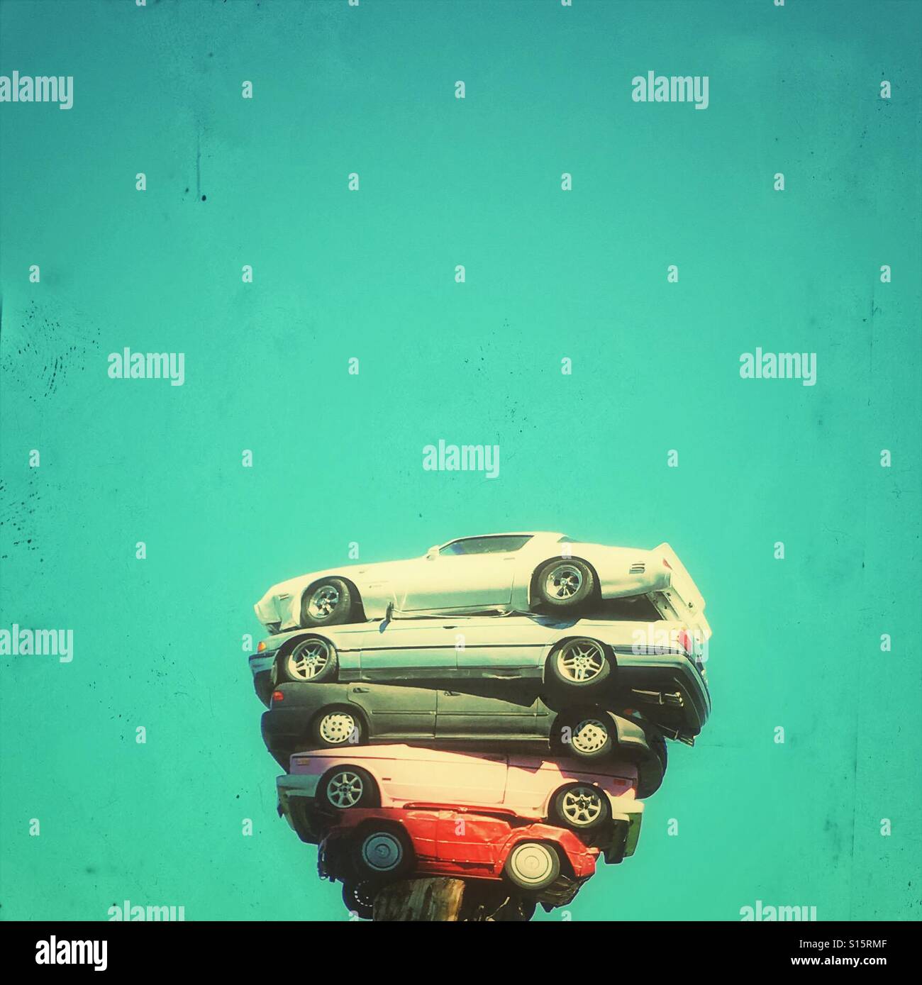 Car stack - Smartphone Captured Stock Image