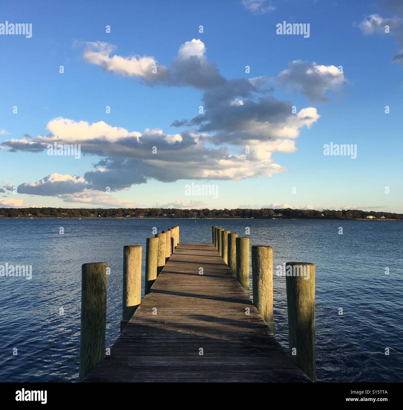 Dock in Greenport NY at the end of the day Stock Photo Alamy