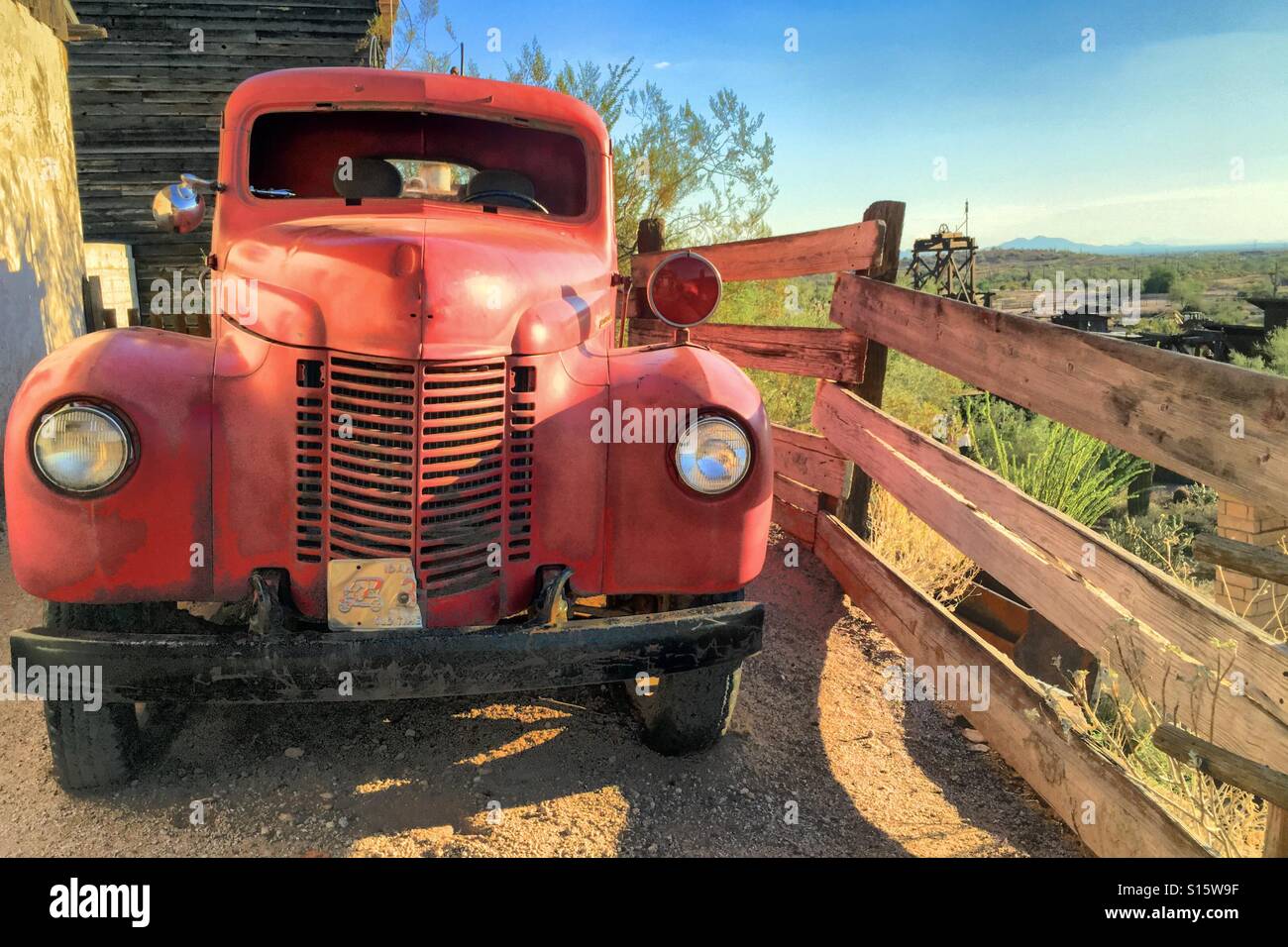 Antique fire truck Stock Photo