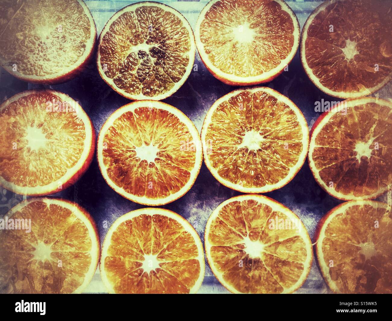 Valencia oranges, ready for juicing - Smartphone Captured Stock Image