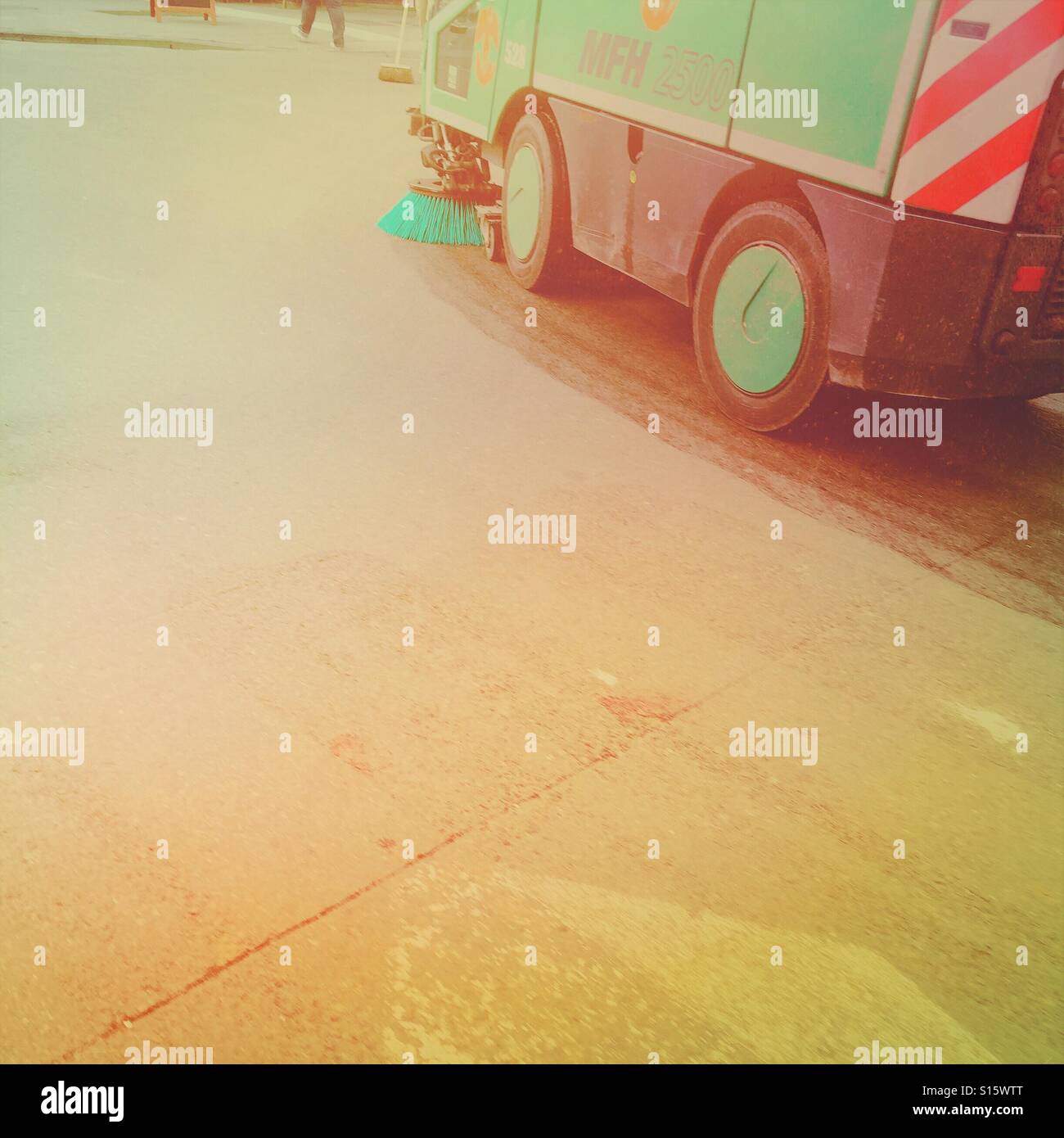 Street cleaning - Smartphone Captured Stock Image