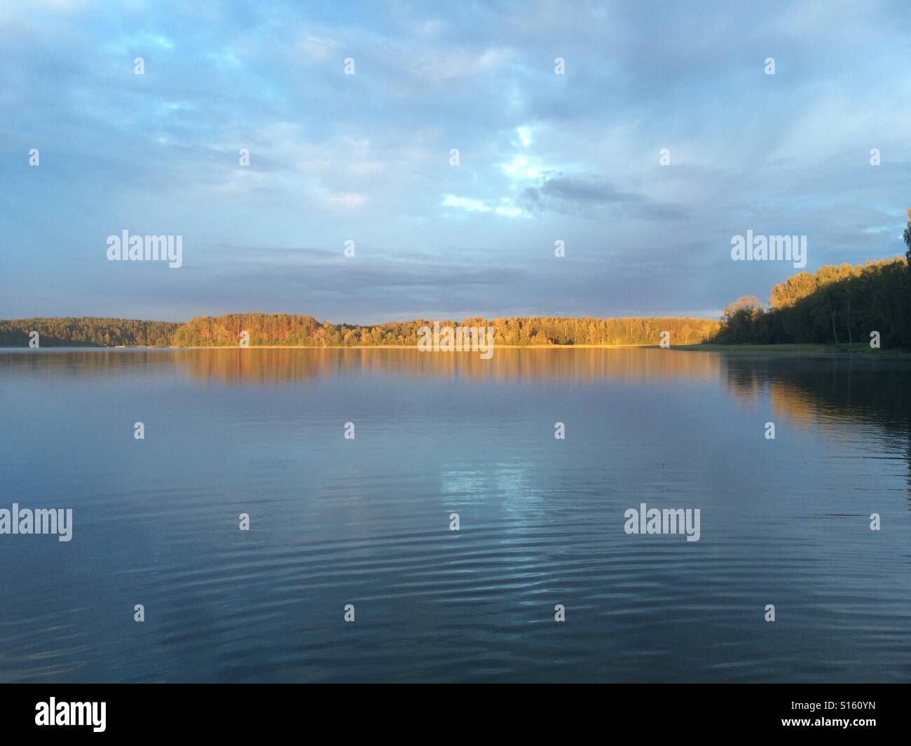 Lithuanian lake Tauragnai Stock Photo