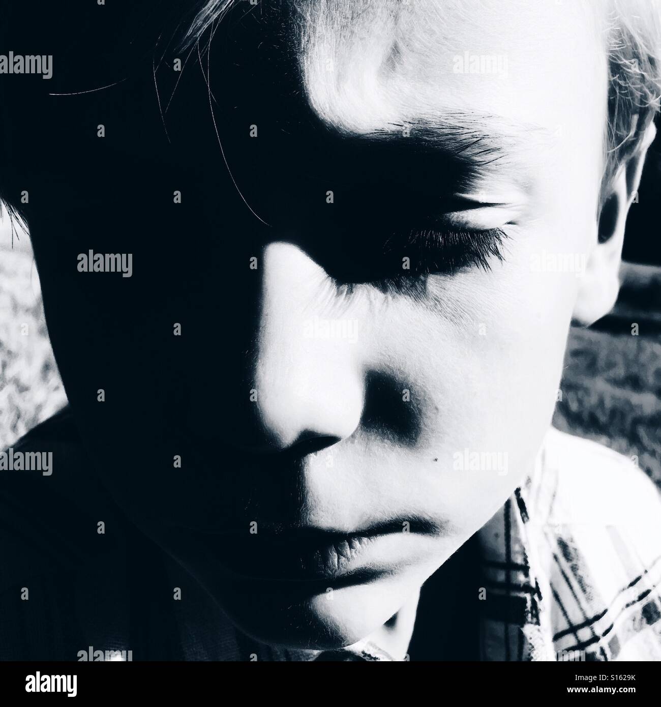 2 tone boy - Smartphone Captured Stock Image