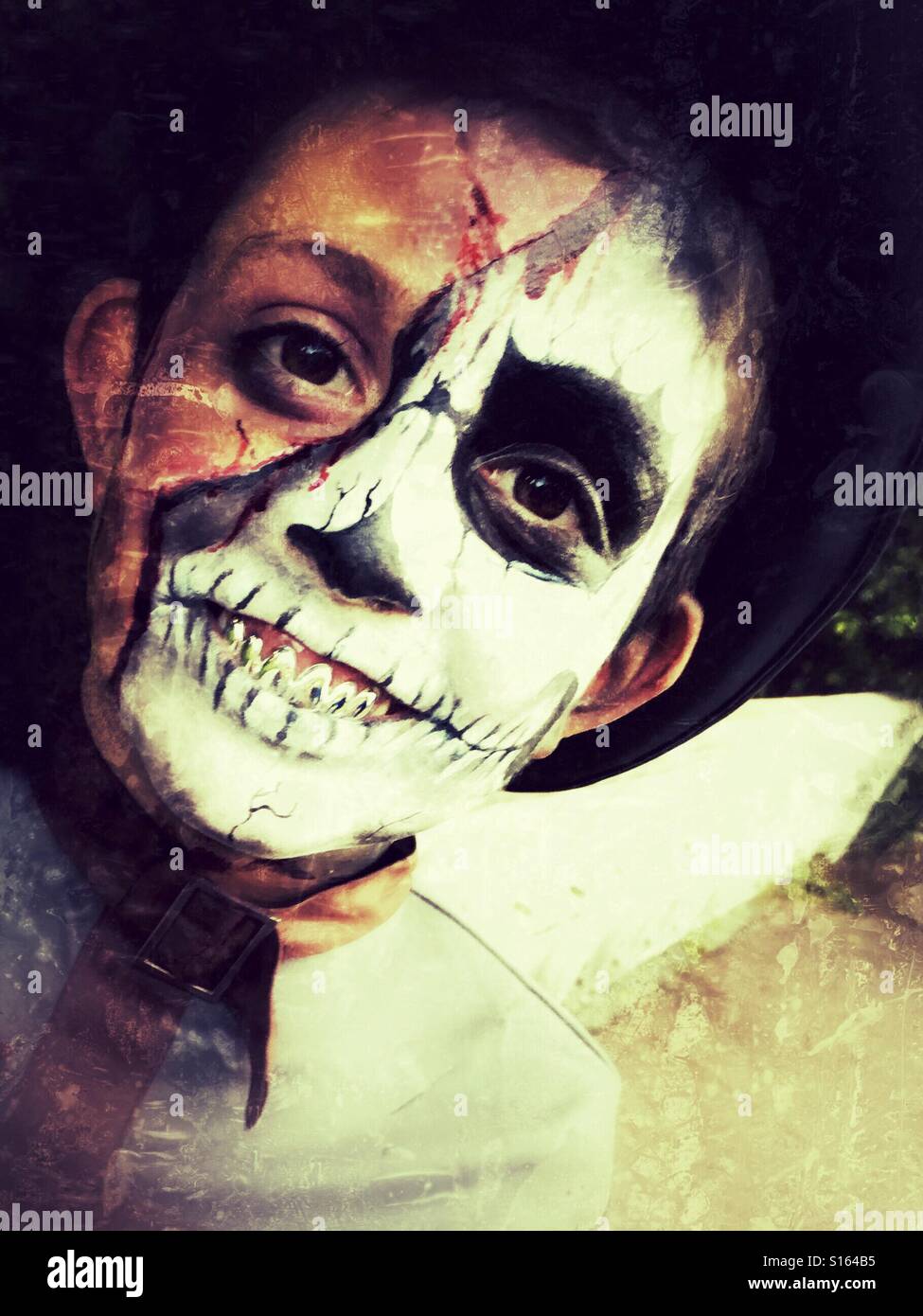 Halloween makeup - Smartphone Captured Stock Image