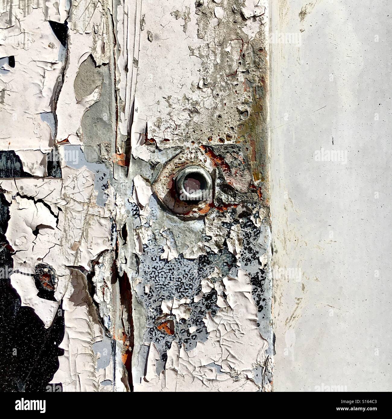 Peeling paint and rivet - Smartphone Captured Stock Image