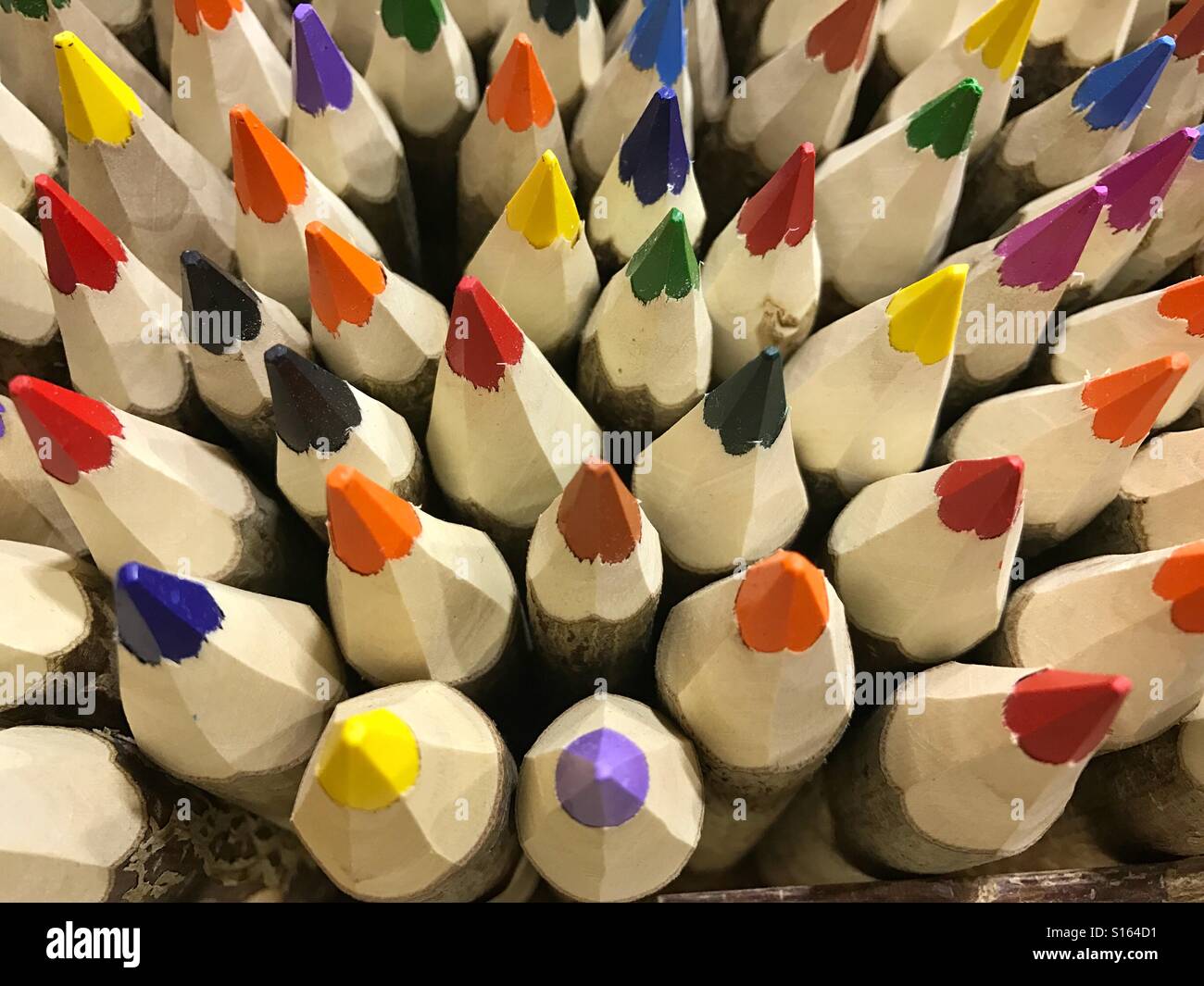 Assortment of colored pencils - Smartphone Captured Stock Image
