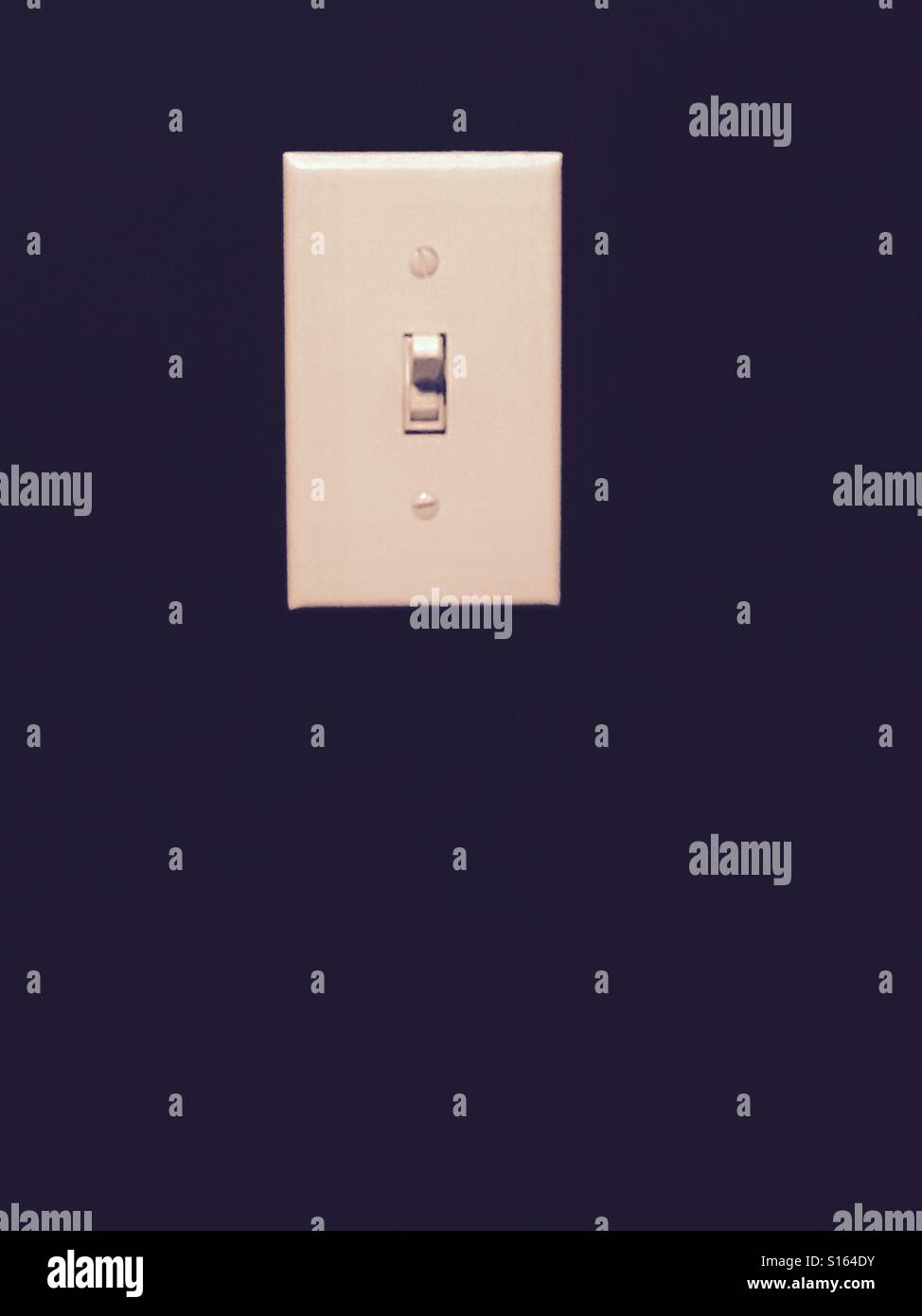 Light switch, on position Stock Photo Alamy