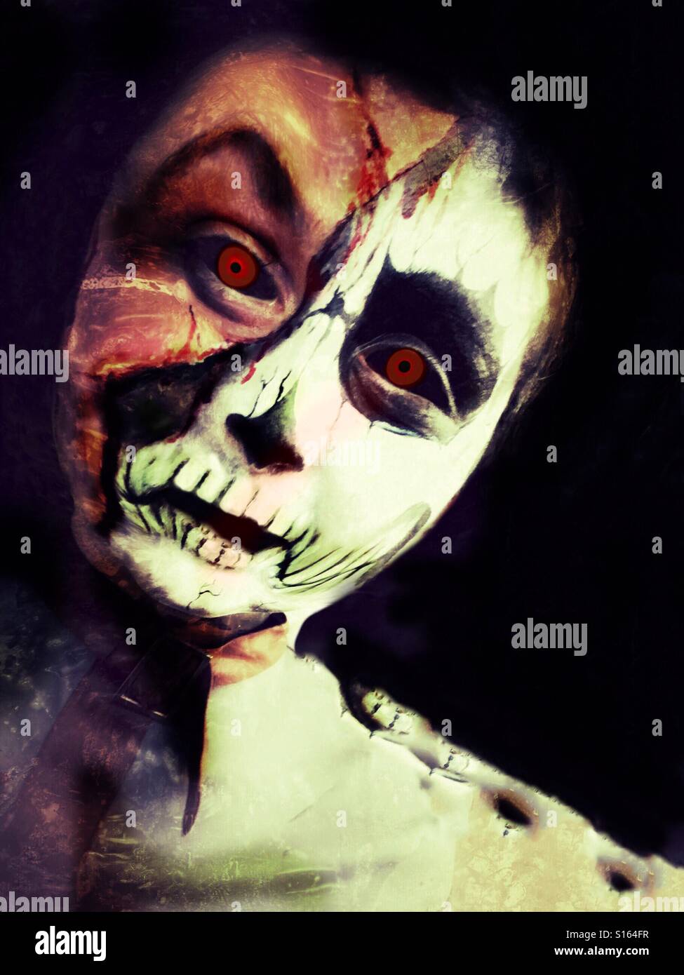 Ghoulish boy - Smartphone Captured Stock Image