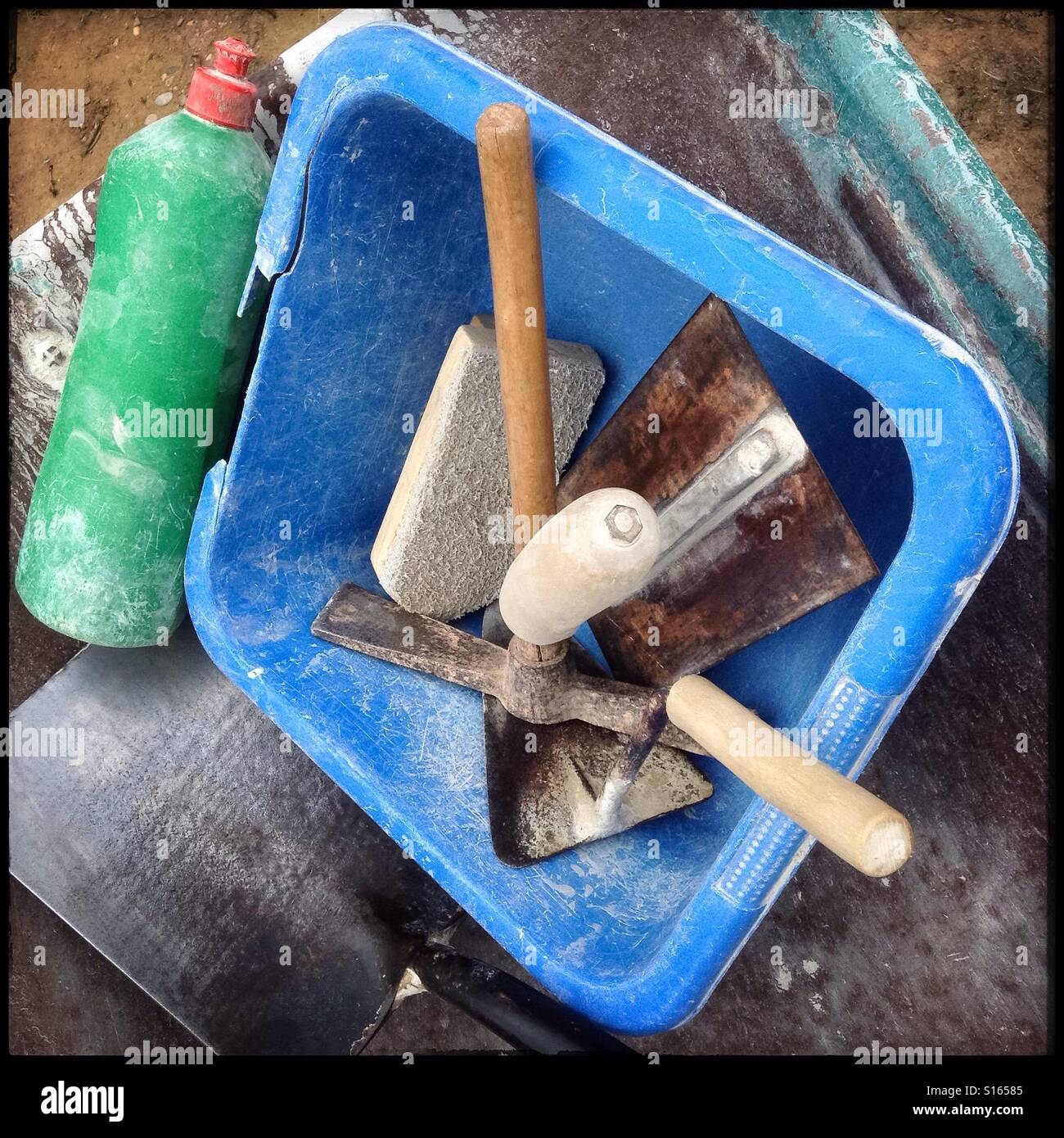 Builder's tools, Spain. - Smartphone Captured Stock Image