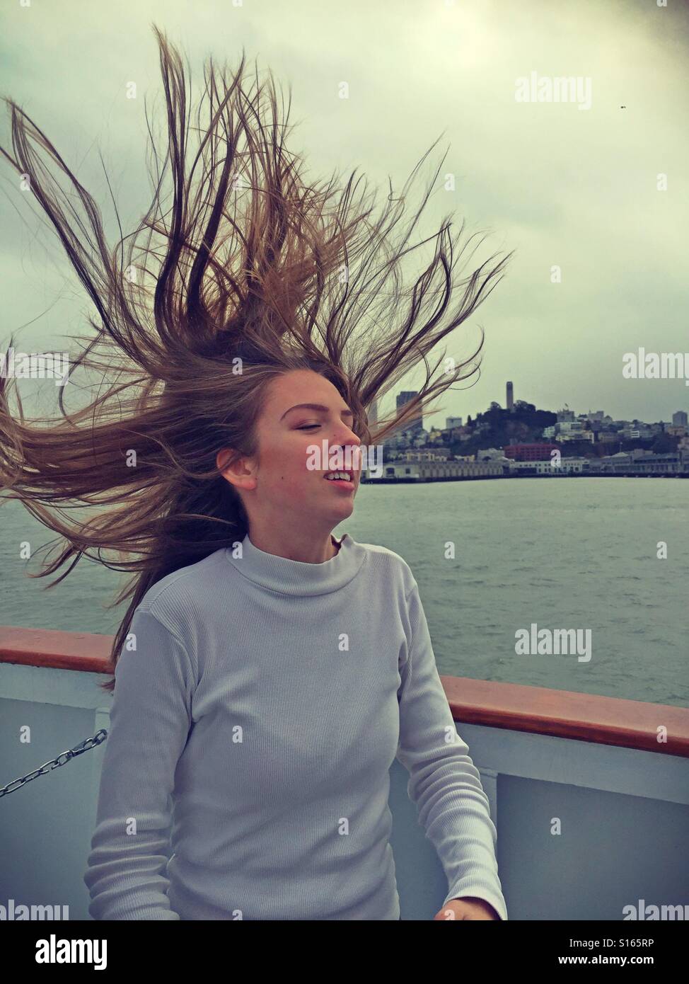 Windy on San Francisco Bay Stock Photo
