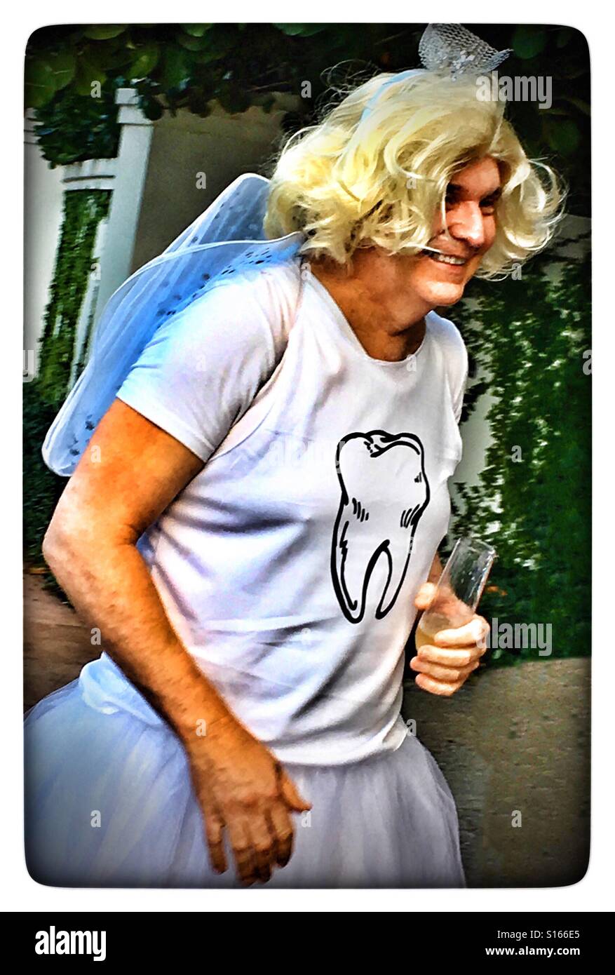 Tooth fairy Halloween costume - Smartphone Captured Stock Image