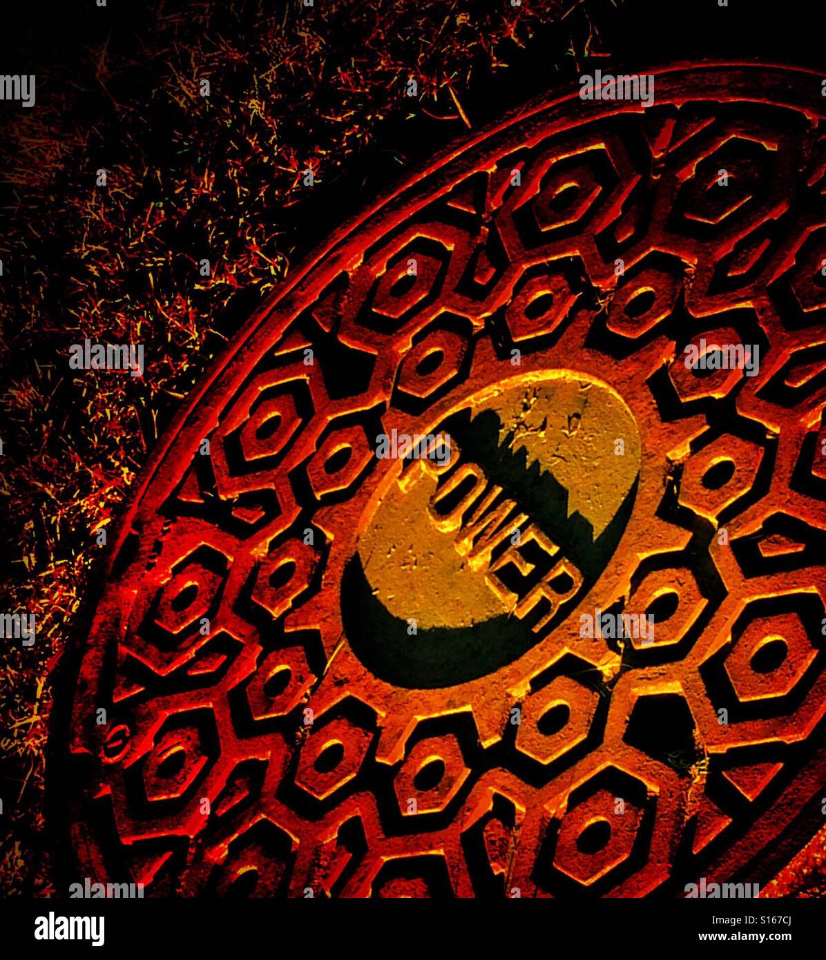 Man hole cover - Smartphone Captured Stock Image