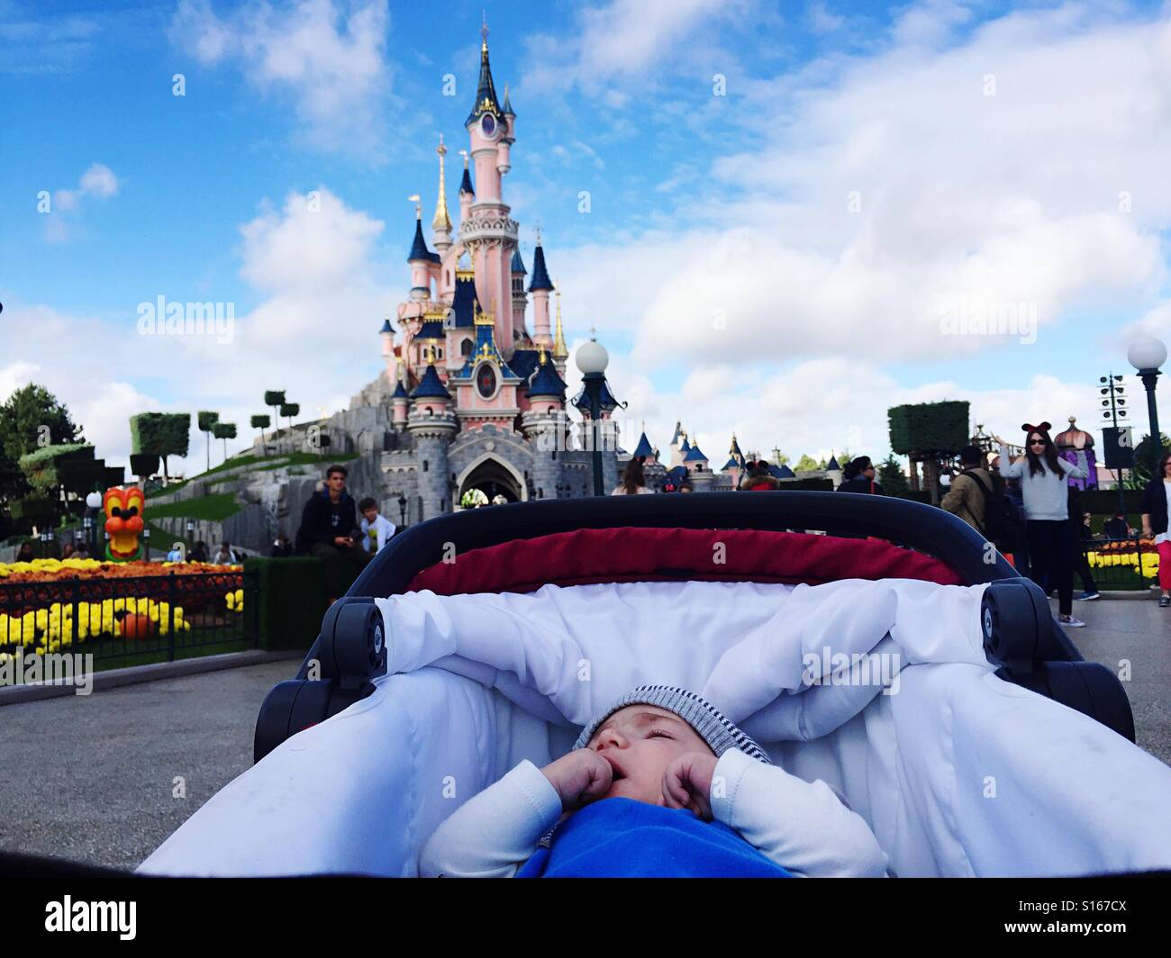 Baby boy Disneyland Paris Stock Photo Alamy