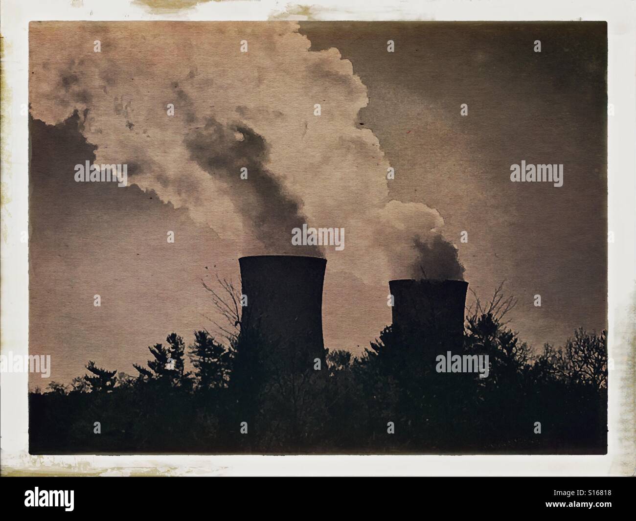 Nuclear power plant - Smartphone Captured Stock Image