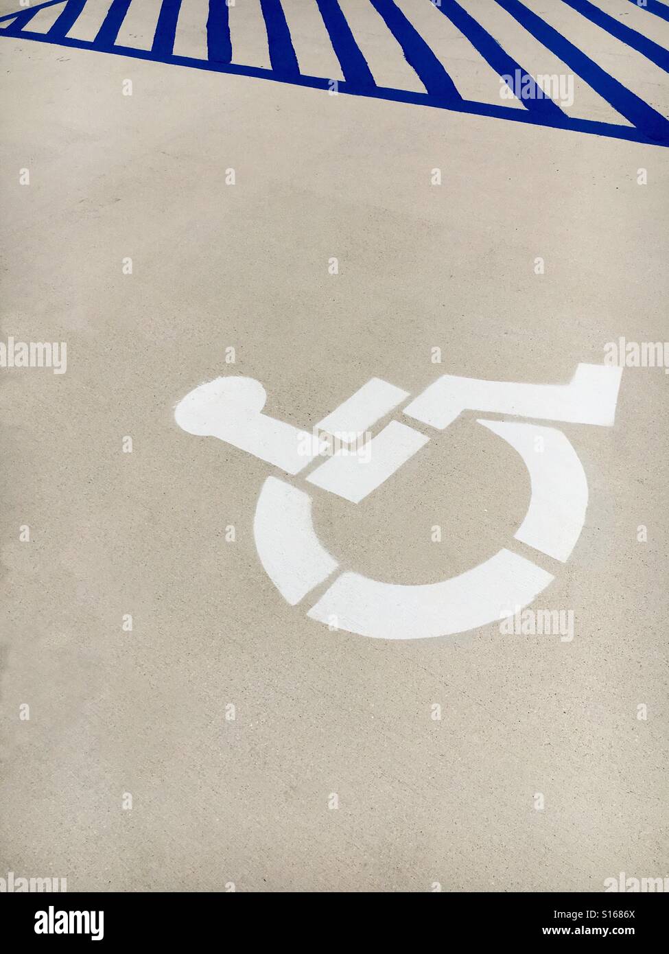 Handicapped parking - Smartphone Captured Stock Image