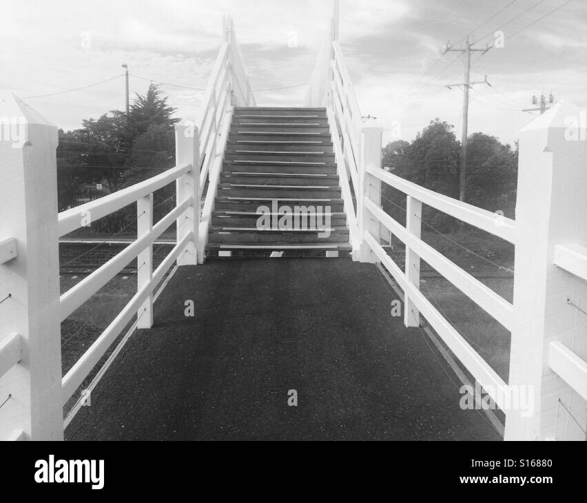 Black and white old bridge Stock Photo Alamy