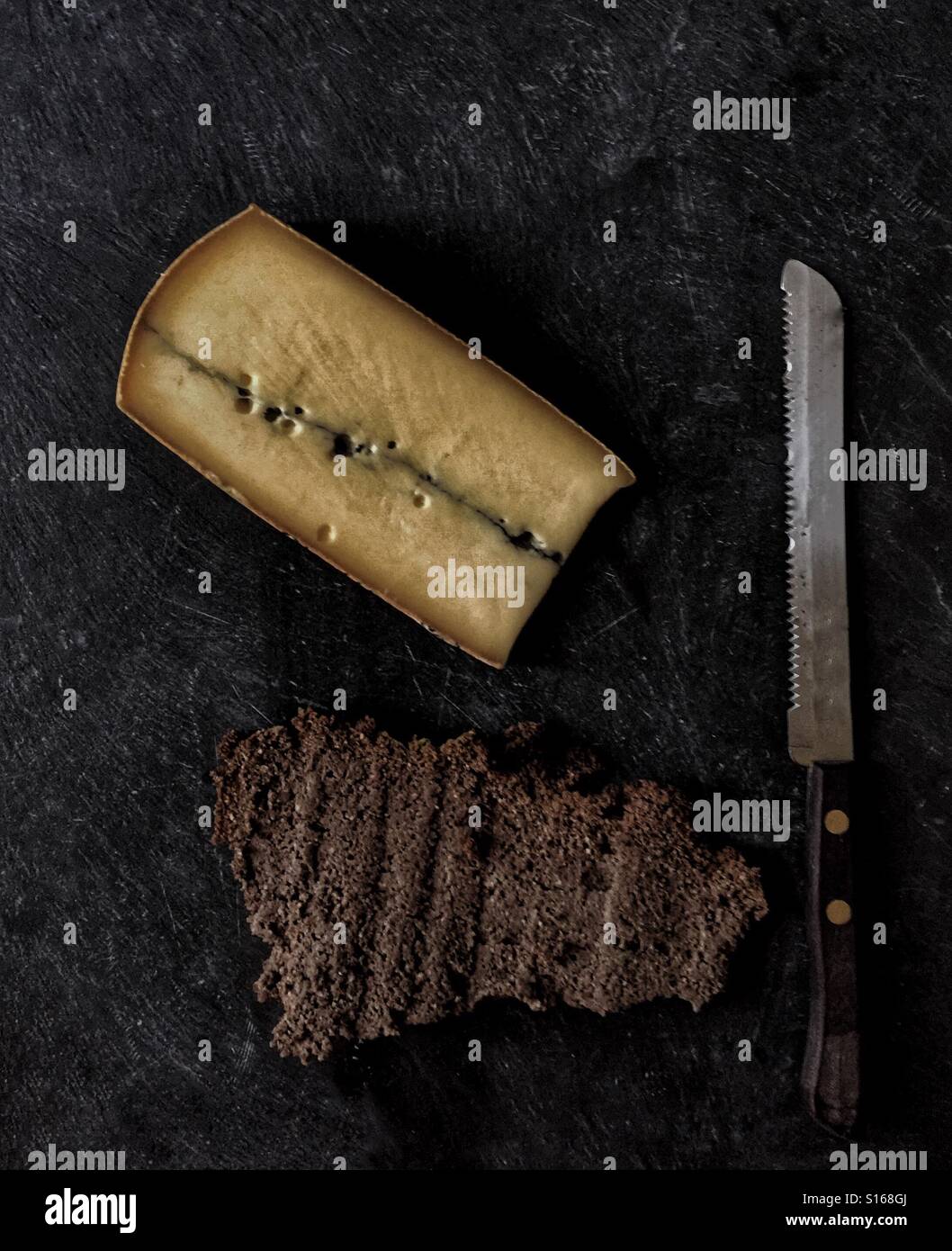 Cheese and bread - Smartphone Captured Stock Image