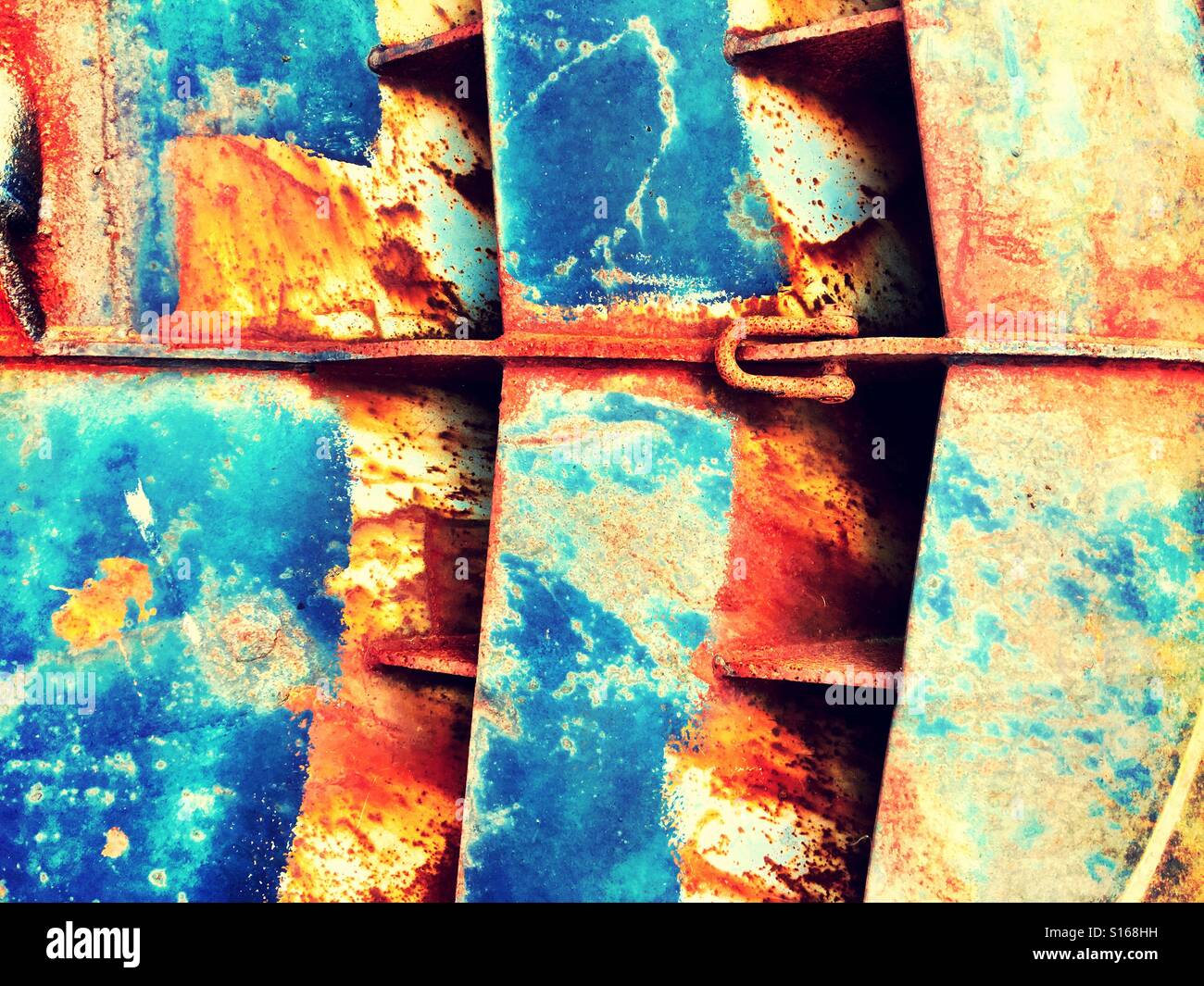 Rusty piece of an old fishing boat. - Smartphone Captured Stock Image