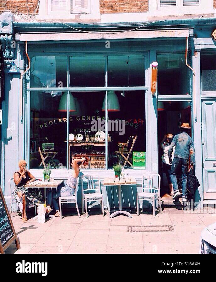 A cafe in Notting hill Stock Photo