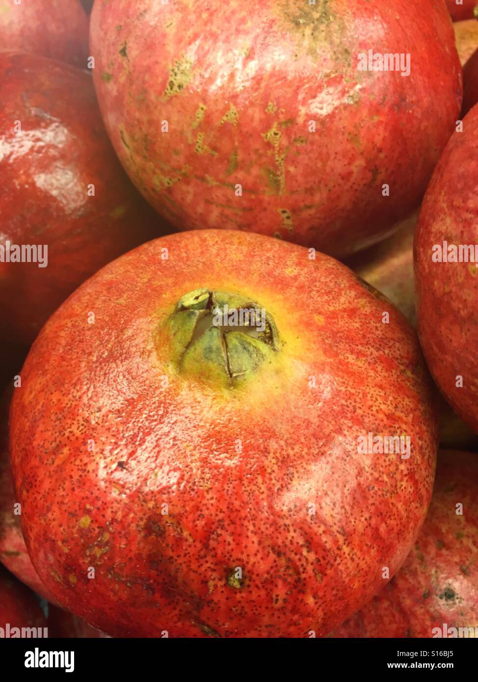 Pomegranates Close up and detail - Smartphone Captured Stock Image