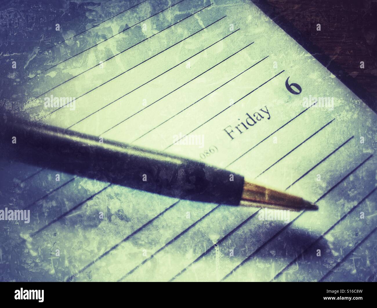 Blank page in a diary - Smartphone Captured Stock Image