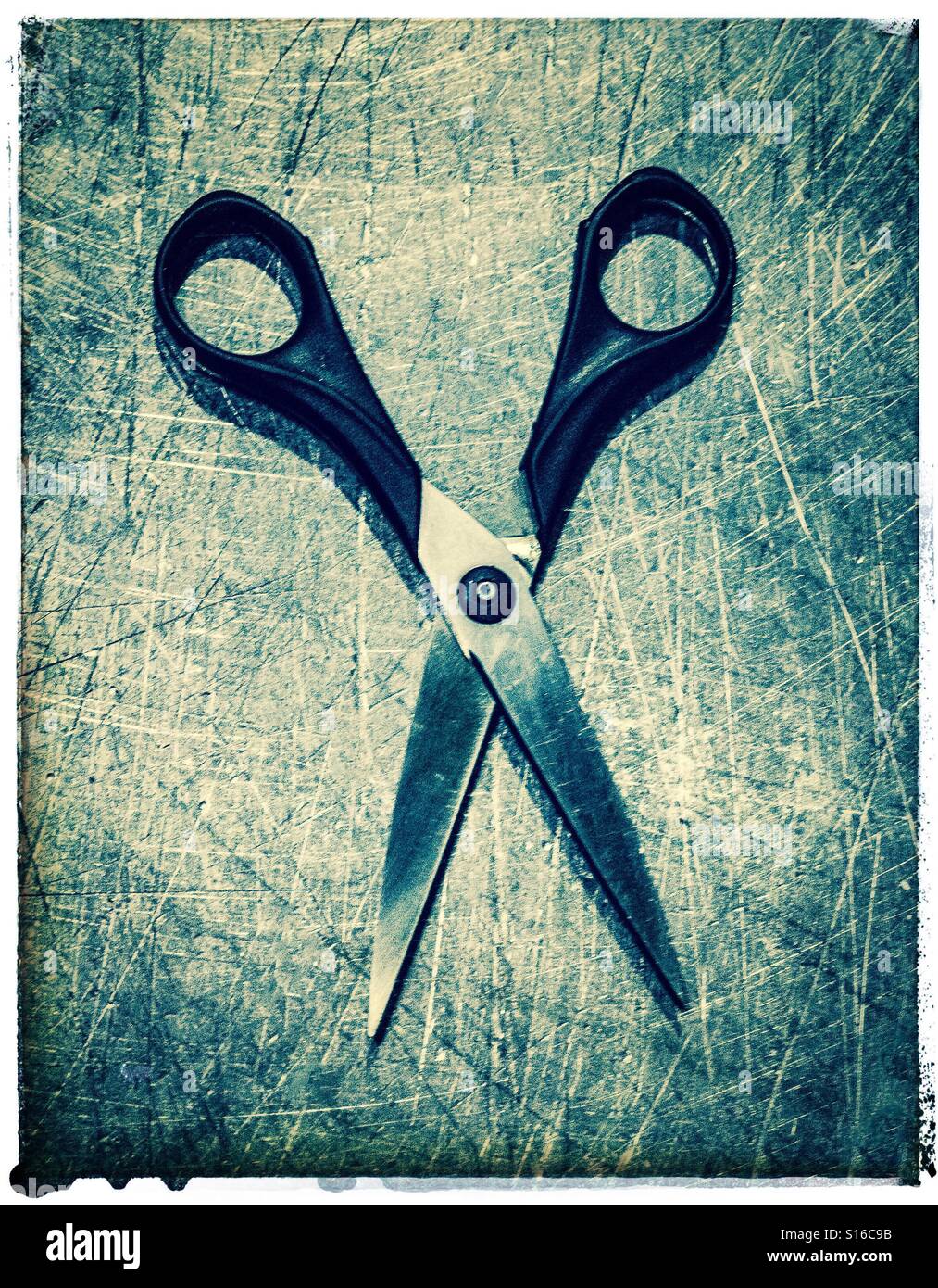 Detail Photo of a pair of scissors - Smartphone Captured Stock Image