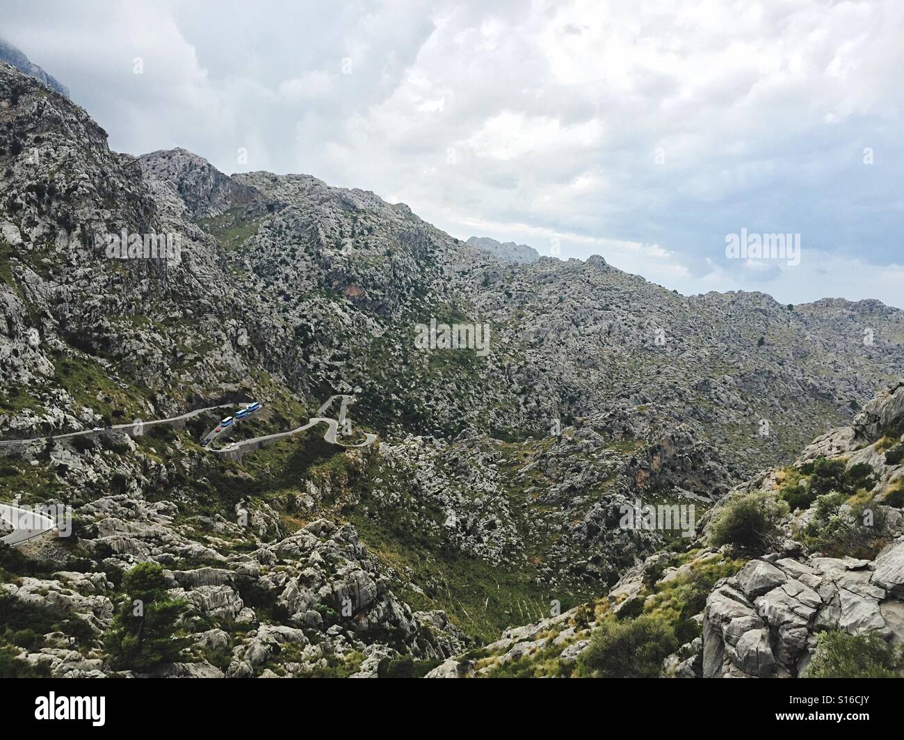Road to Sa Calobra,Tramuntana mountains,Mallorca,Majorca,Balearic island,Spain - Smartphone Captured Stock Image