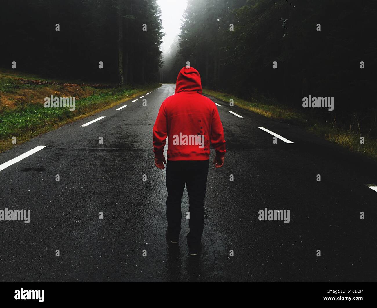 Alone on the road - Smartphone Captured Stock Image