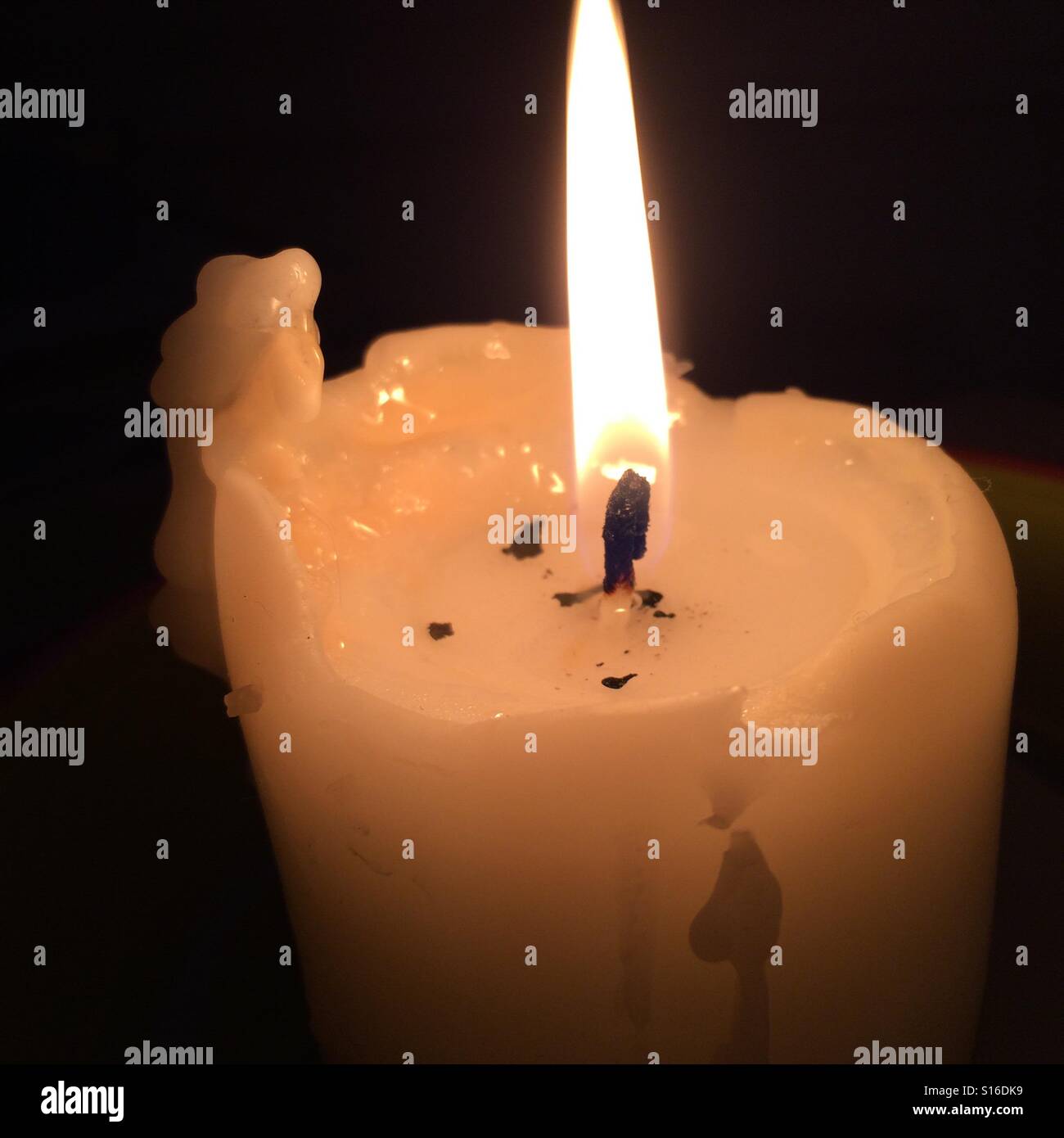 Candle burning - Smartphone Captured Stock Image
