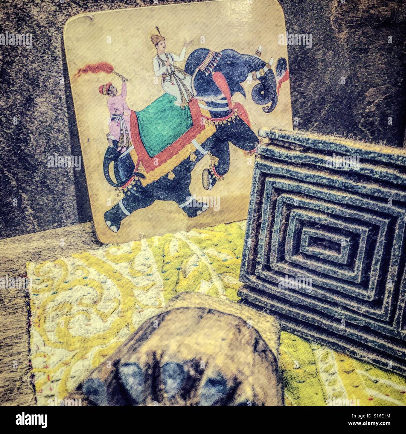 Decorative art pieces from India - Smartphone Captured Stock Image