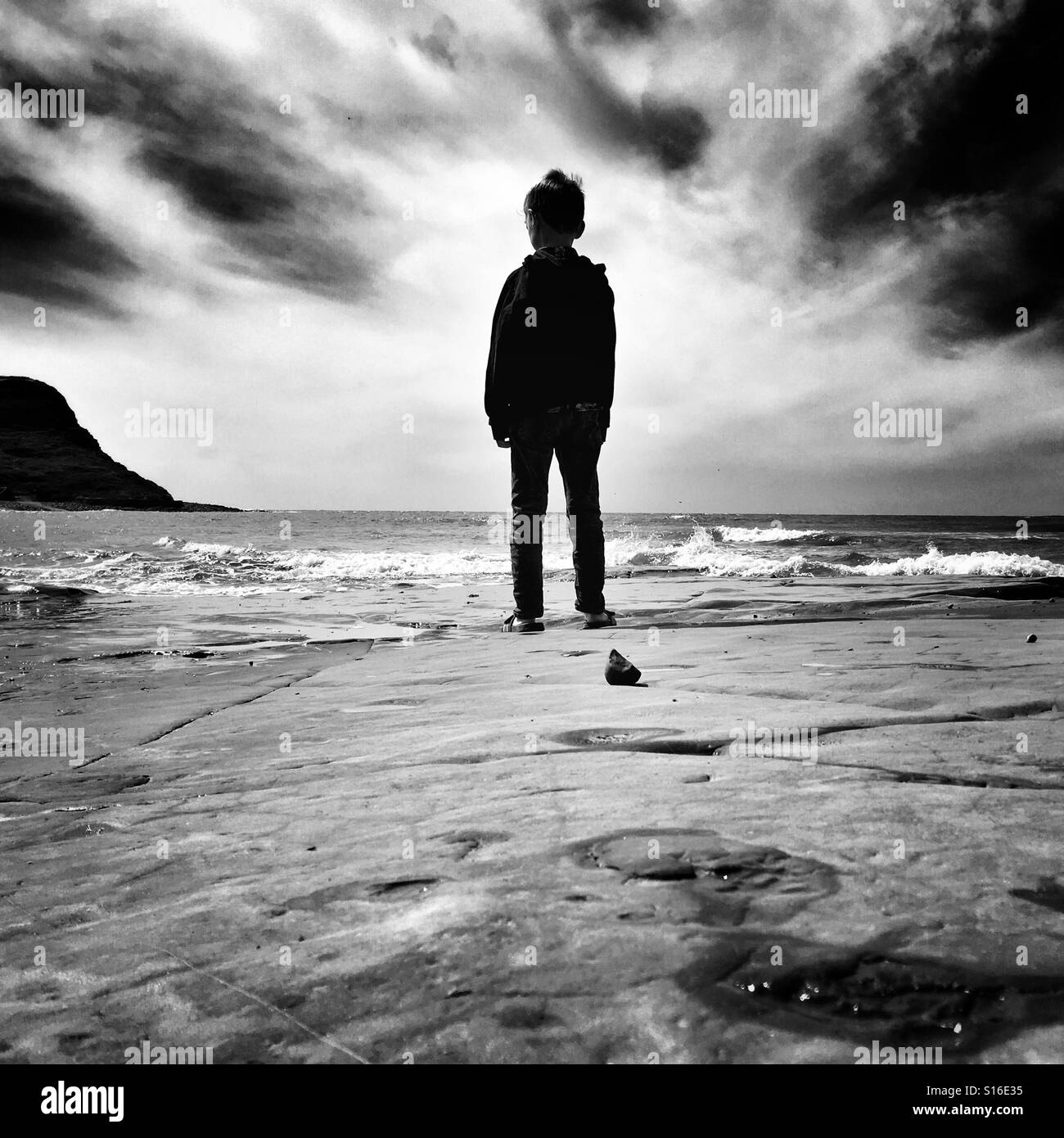 Looking out to sea at Kimmeridge Stock Photo