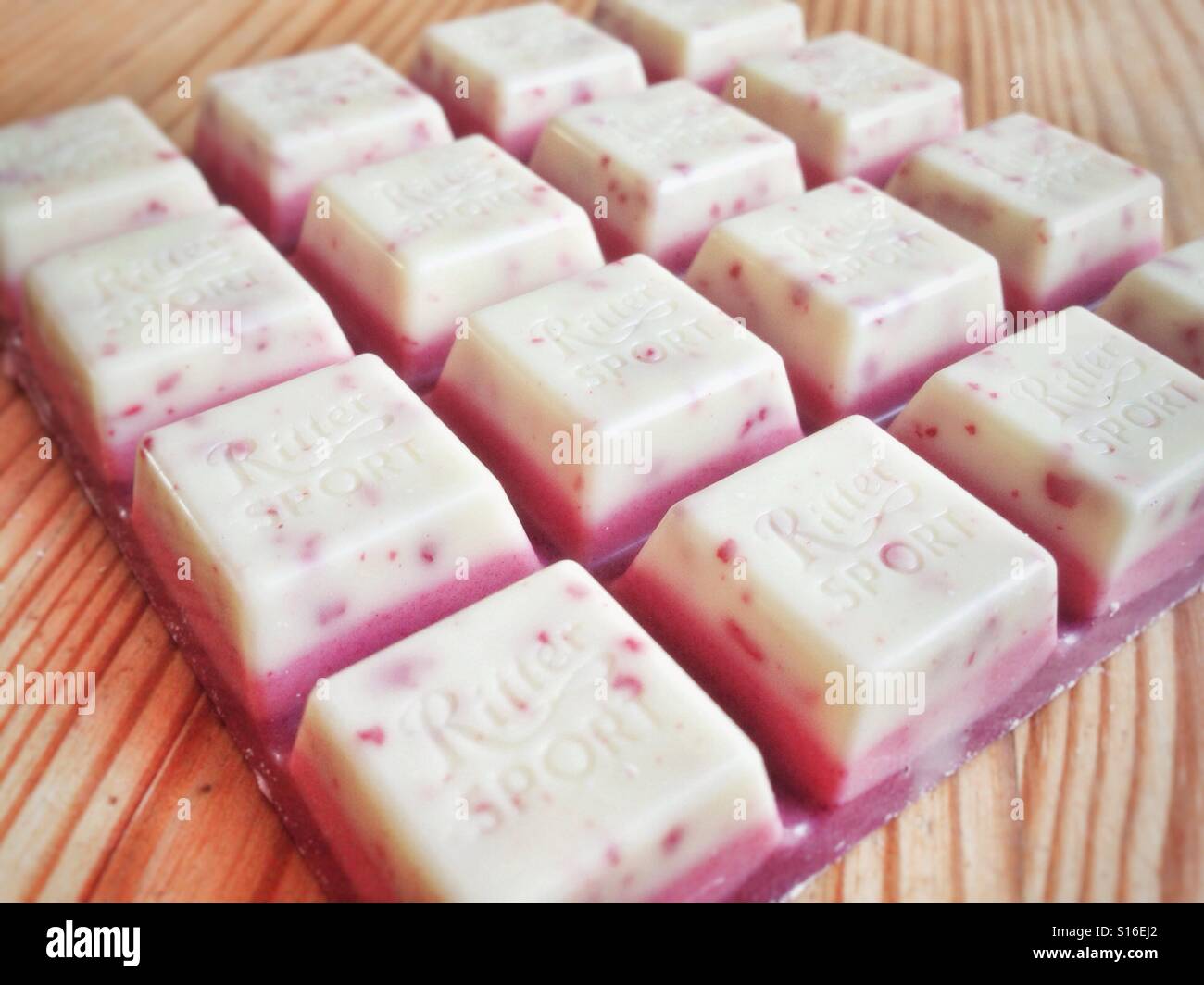 The famous Ritter Sport unicorn (Einhorn) chocolate - Smartphone Captured Stock Image