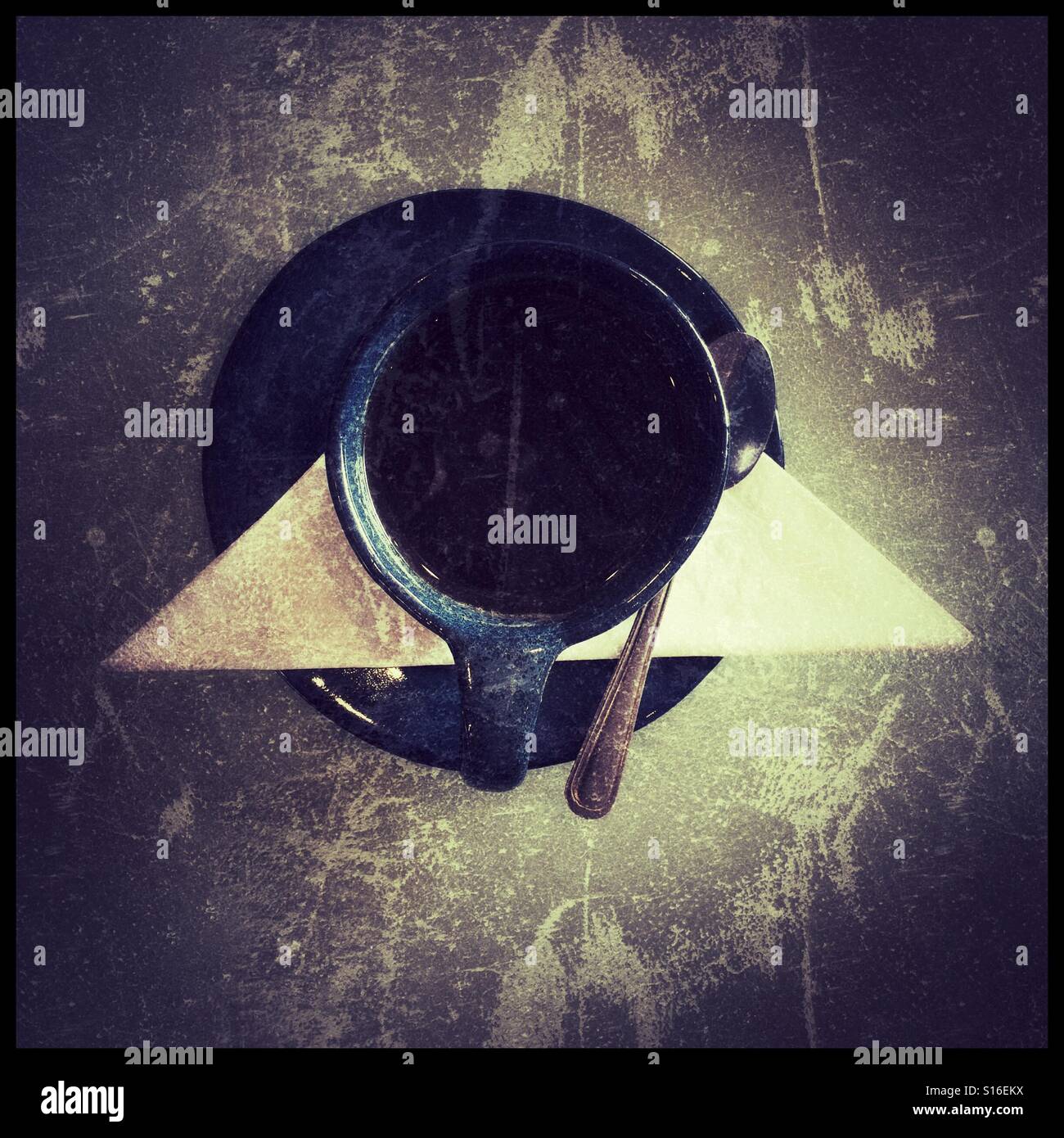 Cup of black coffee. - Smartphone Captured Stock Image