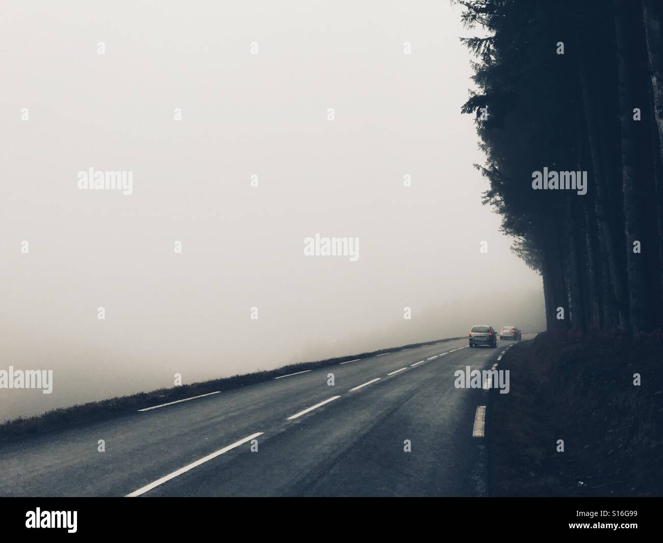 Cars in foggy weather - Smartphone Captured Stock Image Cars in foggy weather - Smartphone Captured Stock Image