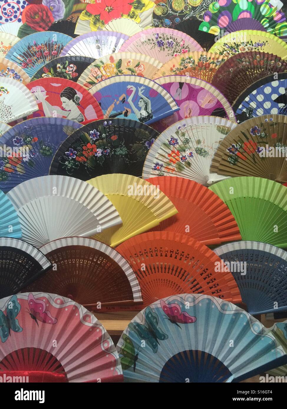 Spanish fans - Smartphone Captured Stock Image