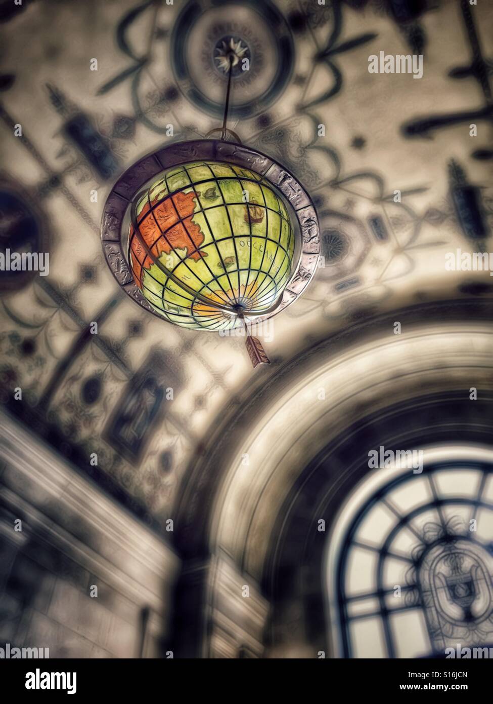 Cleveland Public Library terrestrial globe - Smartphone Captured Stock Image