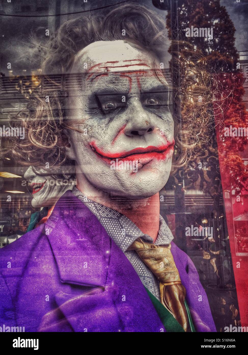 The Joker, the second Joker in the Batman movie Stock Photo