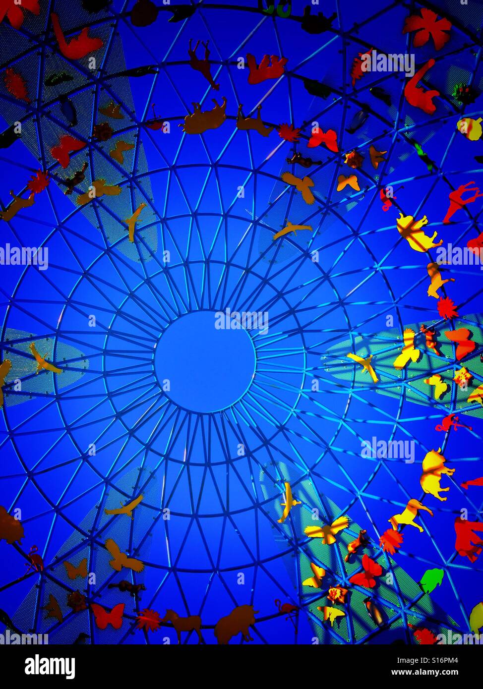 The sculpture, entitled Egg – The Unity of Diversity, Calgary zoo, Alberta - Smartphone Captured Stock Image