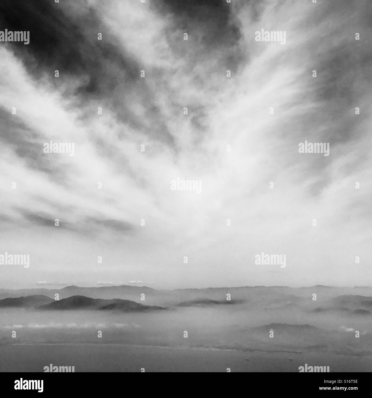 Hazy view of coastal Peru - Smartphone Captured Stock Image