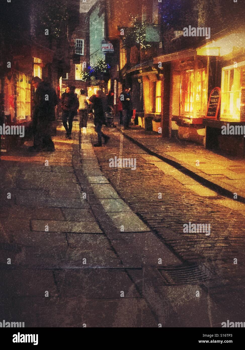 Shops on the Shambles York North Yorkshire England UK - Smartphone Captured Stock Image