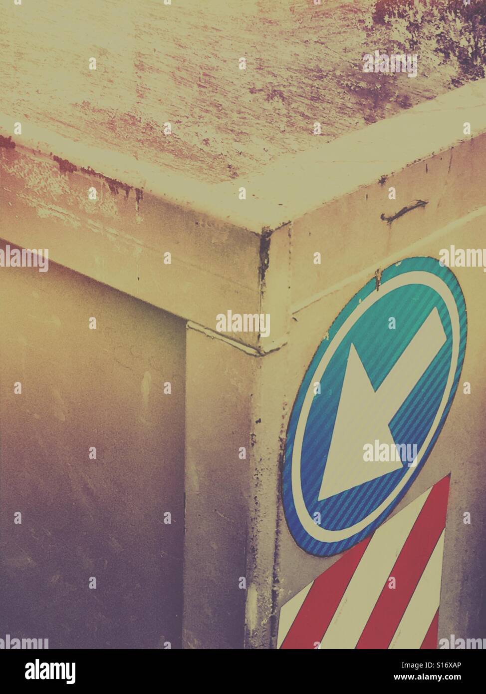 Road signs on a container - Smartphone Captured Stock Image